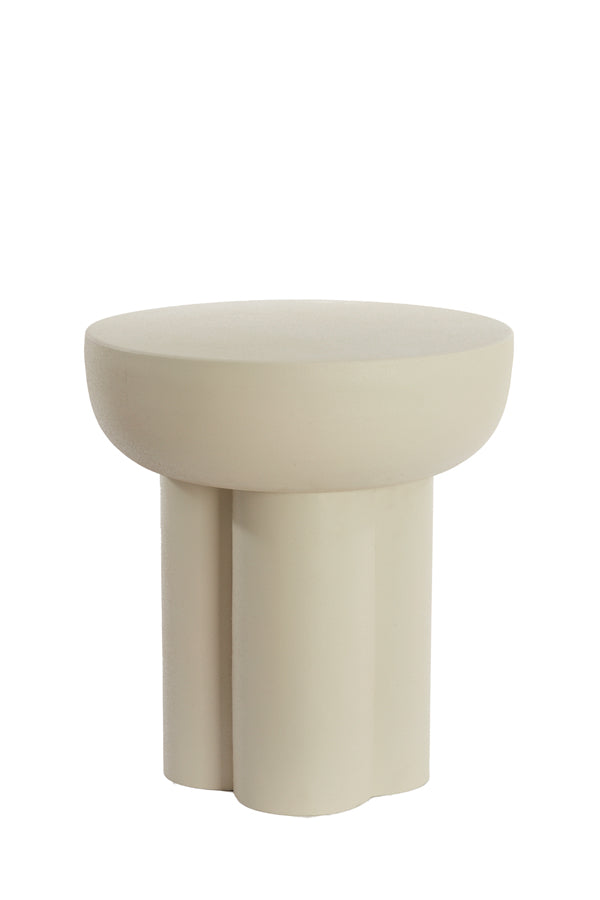 Light & Living Living Side table 46x50 cm MIKOLA matt cream House of Isabella UK
