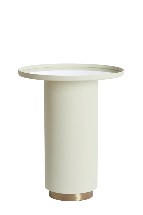 Light & Living Living Side table 46x56 cm FATIMA matt cream+light gold House of Isabella UK