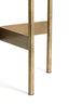 Light & Living Living Side table 47x45 cm MACAPA antique bronze+cream travertine House of Isabella UK