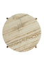 Light & Living Living Side table 47x45 cm MACAPA antique bronze+cream travertine House of Isabella UK