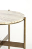Light & Living Living Side table 47x45 cm MACAPA antique bronze+cream travertine House of Isabella UK