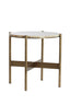 Light & Living Living Side table 47x45 cm MACAPA antique bronze+cream travertine House of Isabella UK