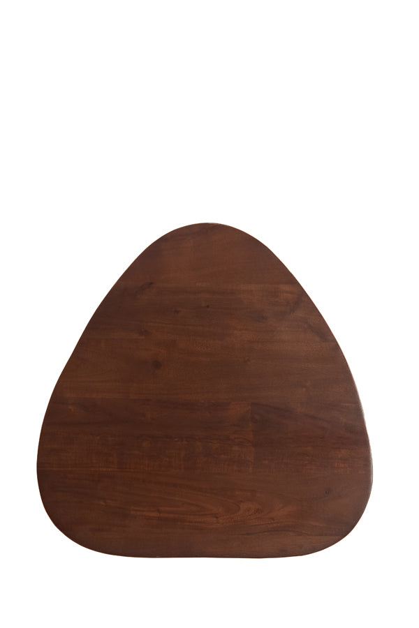 Light & Living Living Side table 48x48x50 cm ZULIO acacia wood dark brown House of Isabella UK