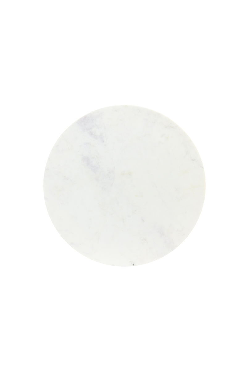 Light & Living Living Side table 48x53 cm RICKERD white marble+antique bronze House of Isabella UK