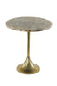 Light & Living Living Side table 48x53 cm RICKERD yellow marble+antique bronze House of Isabella UK
