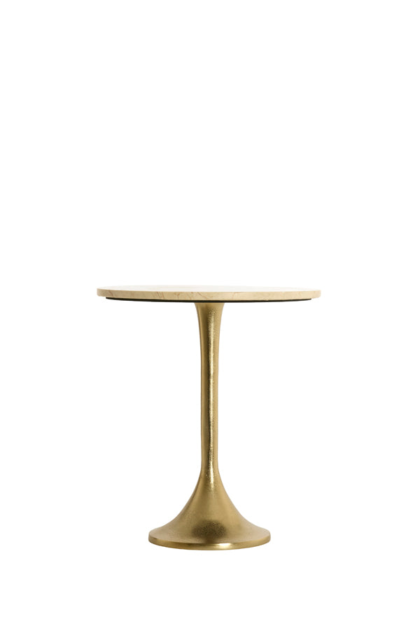 Light & Living Living Side table 48x53 cm TOMAR sand-pink marble+light gold House of Isabella UK