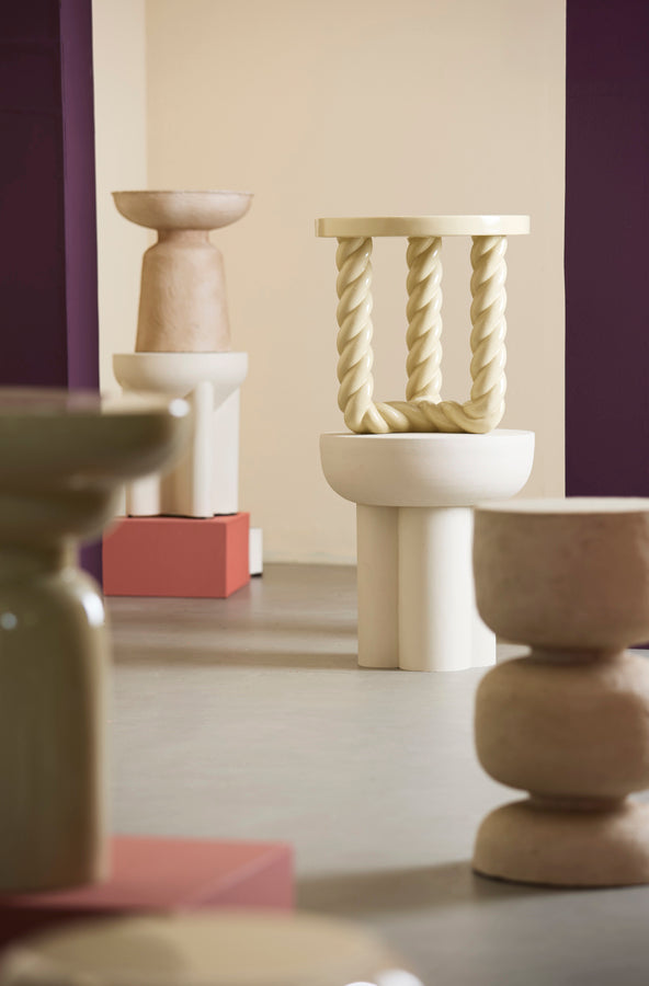 Light & Living Living Side table 50x47 cm MIZUHO cream House of Isabella UK