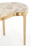 Light & Living Living Side table 51x38x48 cm GIULIO marble taupe+antique bronze House of Isabella UK