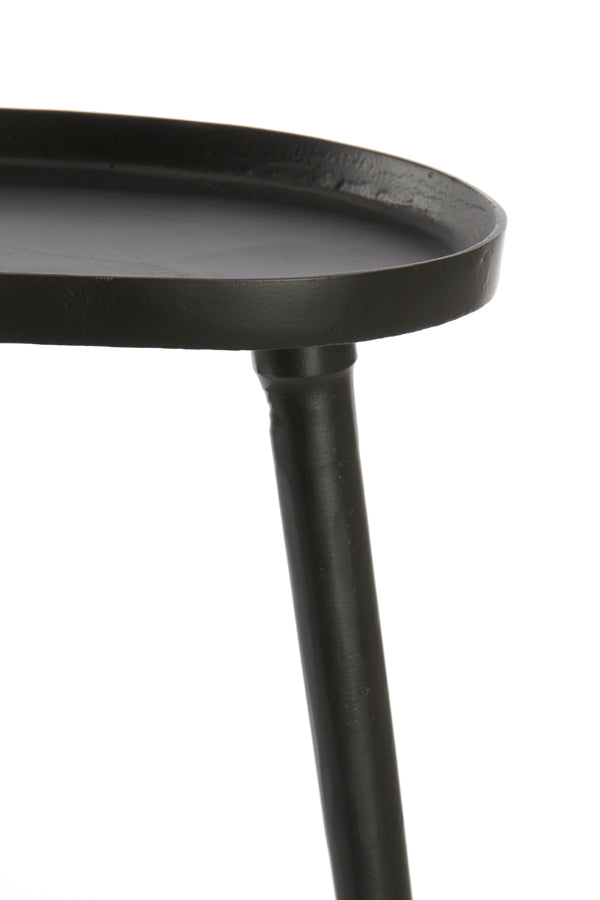 Light & Living Living Side table 53x30x48 cm LIENZ matt black House of Isabella UK