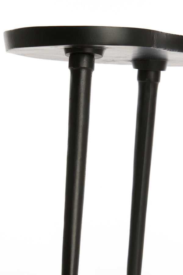 Light & Living Living Side table 53x30x48 cm LIENZ matt black House of Isabella UK