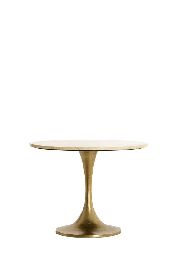 Light & Living Living Side table 59x41 cm TOMAR sand-pink marble+light gold House of Isabella UK