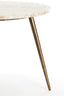 Light & Living Living Side table 59x41 cm ZECA taupe marble+antique bronze House of Isabella UK