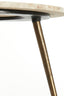 Light & Living Living Side table 59x41 cm ZECA taupe marble+antique bronze House of Isabella UK