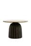 Light & Living Living Side table 60x43 cm OBIDOS orange-grey marble+d brown House of Isabella UK