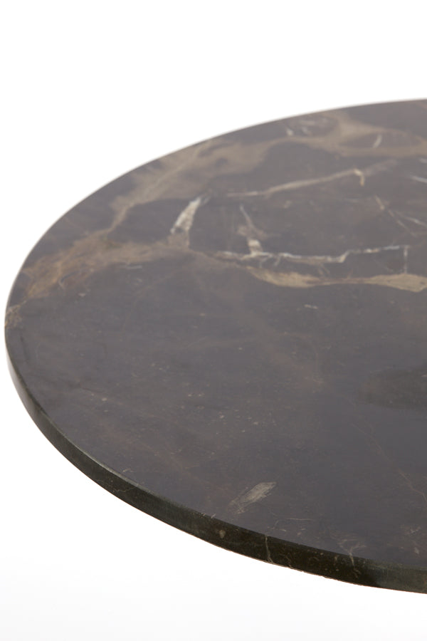 Light & Living Living Side table 61x41 cm PAZO dark brown marble+dark brown House of Isabella UK