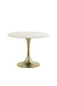 Light & Living Living Side table 61x41 cm RICKERD white marble+antique bronze House of Isabella UK