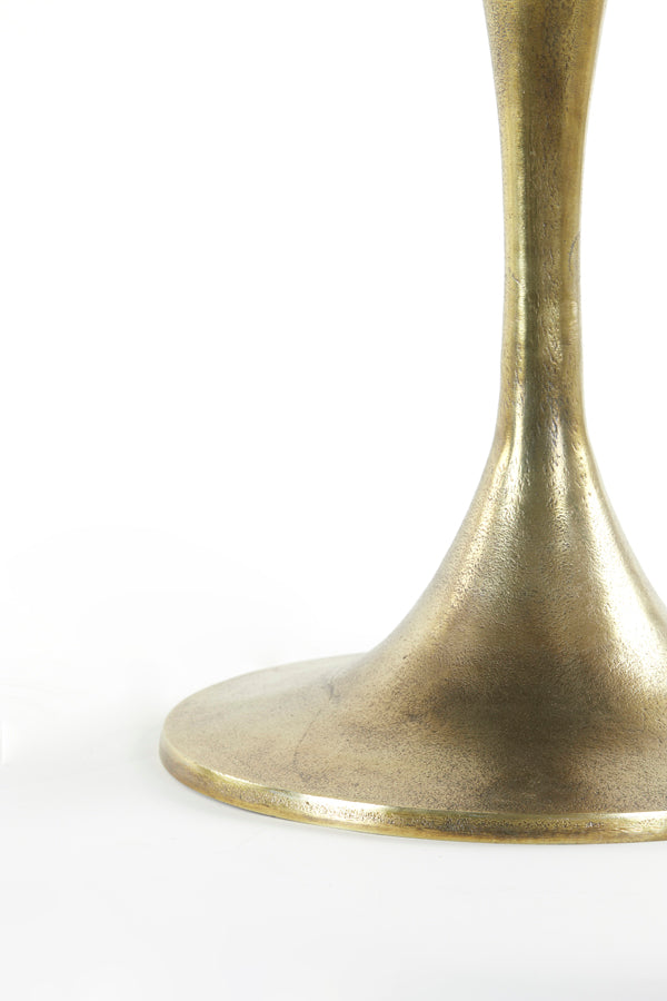 Light & Living Living Side table 61x41 cm RICKERD yellow marble+antique bronze House of Isabella UK