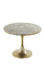 Light & Living Living Side table 61x41 cm RICKERD yellow marble+antique bronze House of Isabella UK
