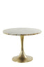 Light & Living Living Side table 61x41 cm RICKERD yellow marble+antique bronze House of Isabella UK