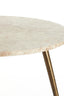 Light & Living Living Side table 67x37 cm ZECA taupe marble+antique bronze House of Isabella UK