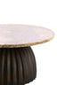Light & Living Living Side table 69x35 cm OBIDOS orange-grey marble+d brown House of Isabella UK