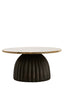 Light & Living Living Side table 69x35 cm OBIDOS orange-grey marble+d brown House of Isabella UK