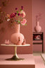 Light & Living Living Side table 74x36 cm TOMAR sand-pink marble+light gold House of Isabella UK