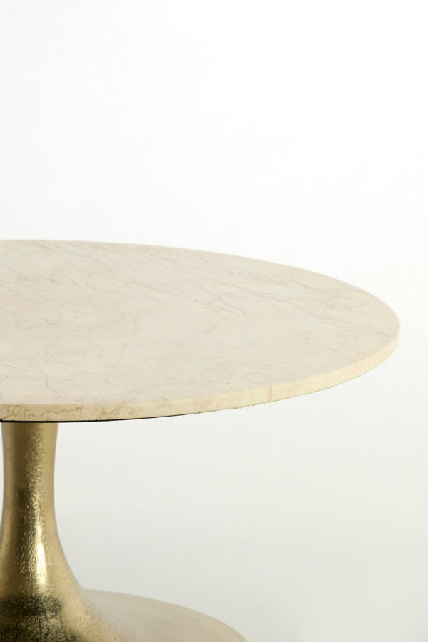 Light & Living Living Side table 74x36 cm TOMAR sand-pink marble+light gold House of Isabella UK