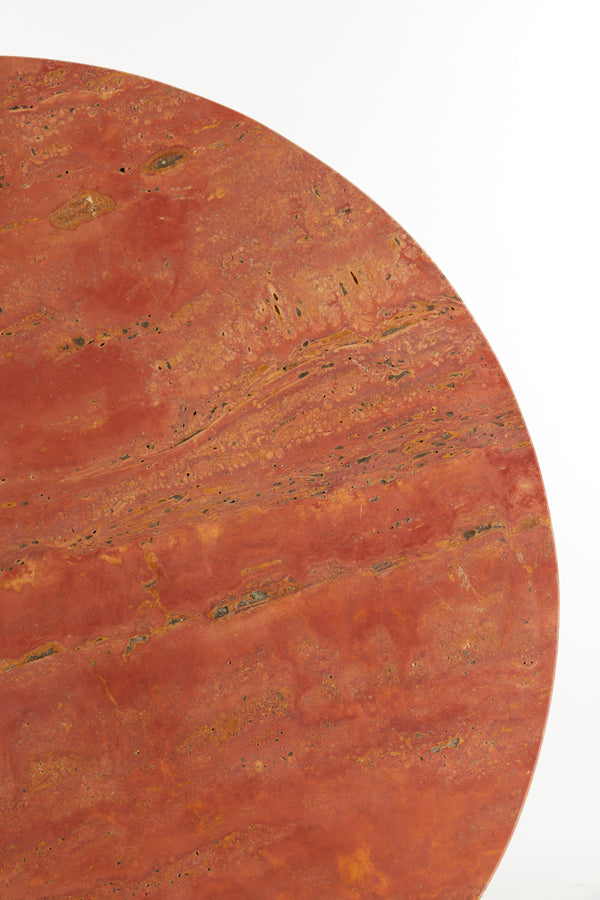 Light & Living Living Side table 75x38 cm DOLIN red travertine+dark brown House of Isabella UK