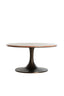 Light & Living Living Side table 75x38 cm DOLIN red travertine+dark brown House of Isabella UK