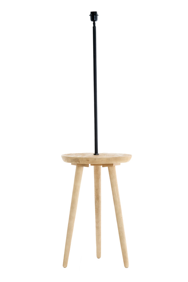Light & Living Living Side table+floor lamp 40x135 cm TOLFA wood natural+m black House of Isabella UK