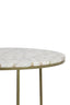 Light & Living Living Side table S/2 28x42+41x50 cm AXAT agate antique bronze House of Isabella UK