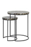 Light & Living Living Side table S/2 28x42+41x50 cm AXAT agate brown+black House of Isabella UK