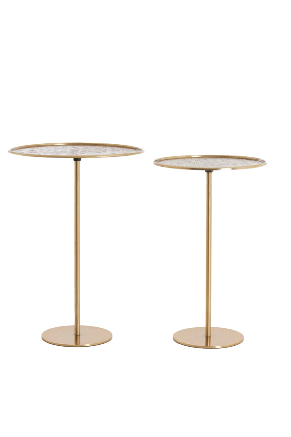 Light & Living Living Side table S/2 32x51+38x54 cm LIA antique bronze House of Isabella UK