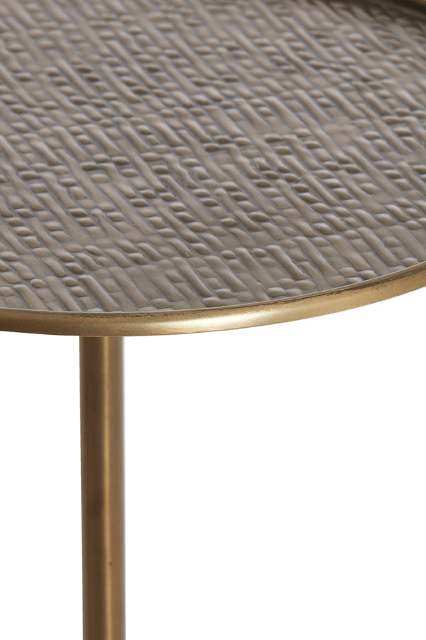 Light & Living Living Side table S/2 32x51+38x54 cm LIA dark brown-bronze House of Isabella UK