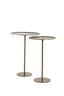 Light & Living Living Side table S/2 32x51+38x54 cm LIA dark brown-bronze House of Isabella UK