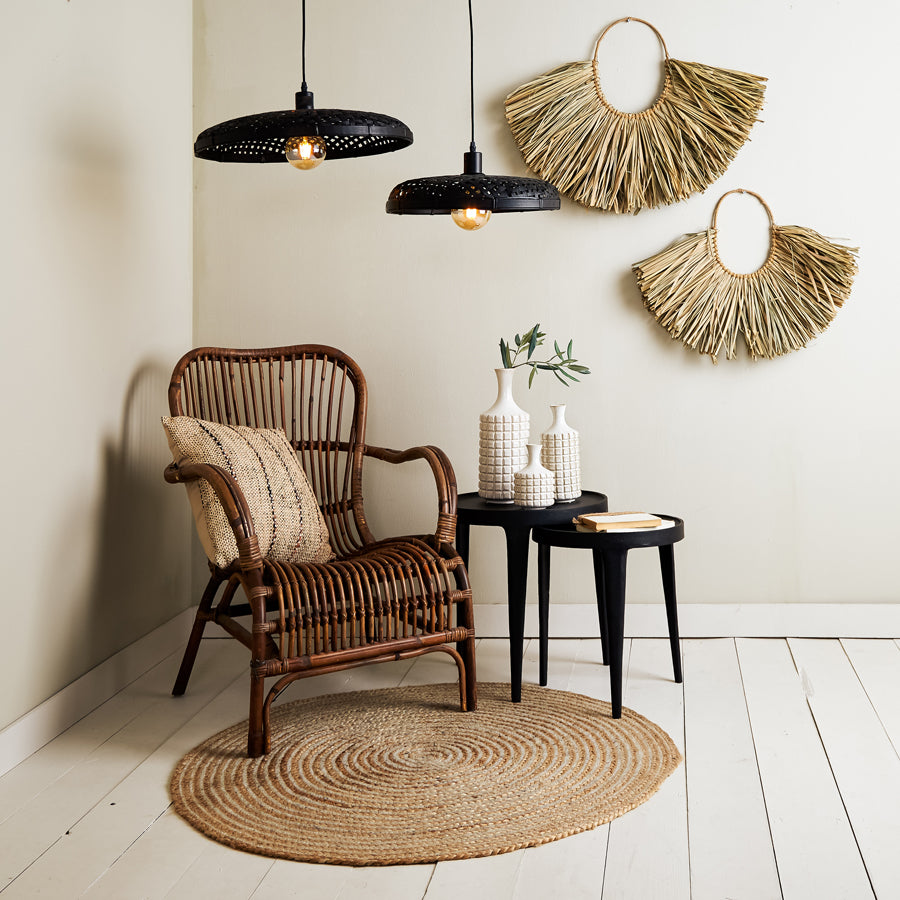 Light & Living Living Side table S/2 37x41+43x45,5 cm TOBIAS black House of Isabella UK