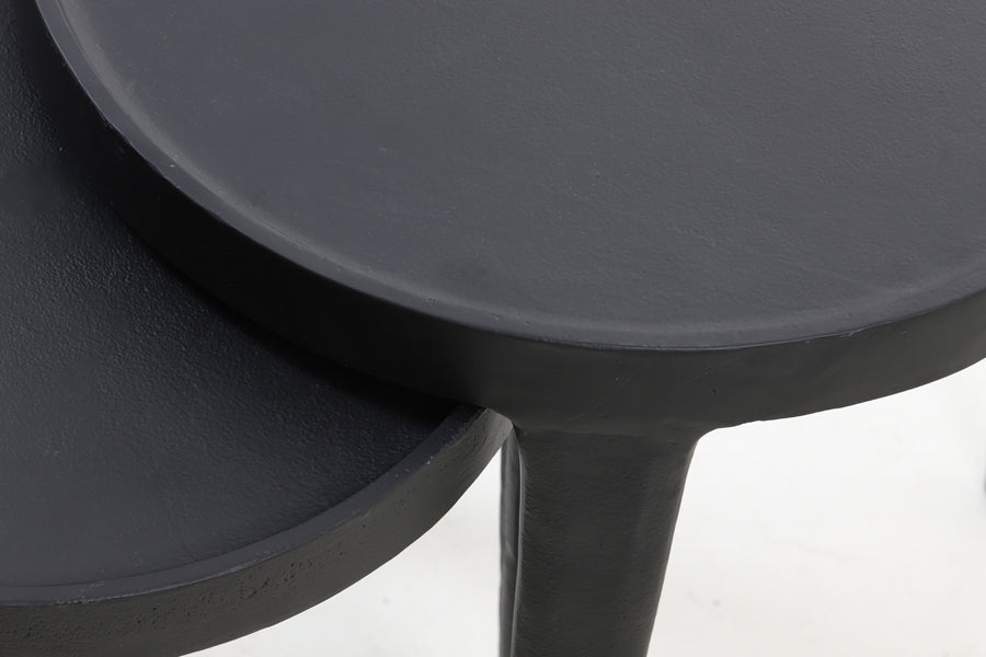 Light & Living Living Side table S/2 37x41+43x45,5 cm TOBIAS black House of Isabella UK
