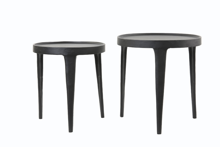 Light & Living Living Side table S/2 37x41+43x45,5 cm TOBIAS black House of Isabella UK