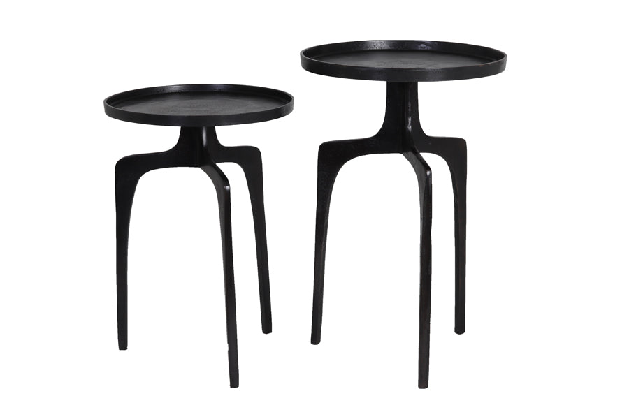 Light & Living Living Side table S/2 38x54+41x63 cm PANO dark bronze House of Isabella UK
