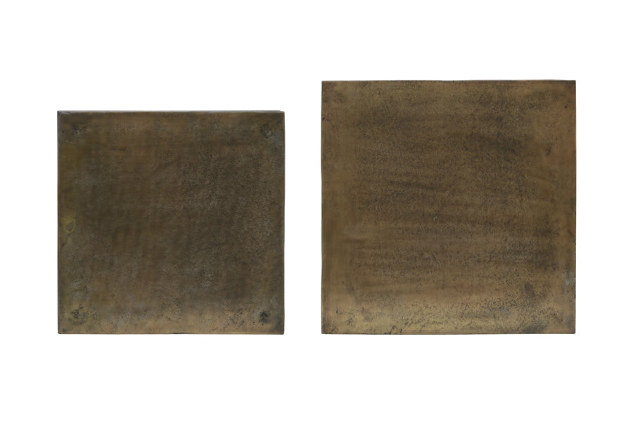 Light & Living Living Side table S/2 40x40x45+44,5x44,5x50,5 cm BANOS antique brnz House of Isabella UK