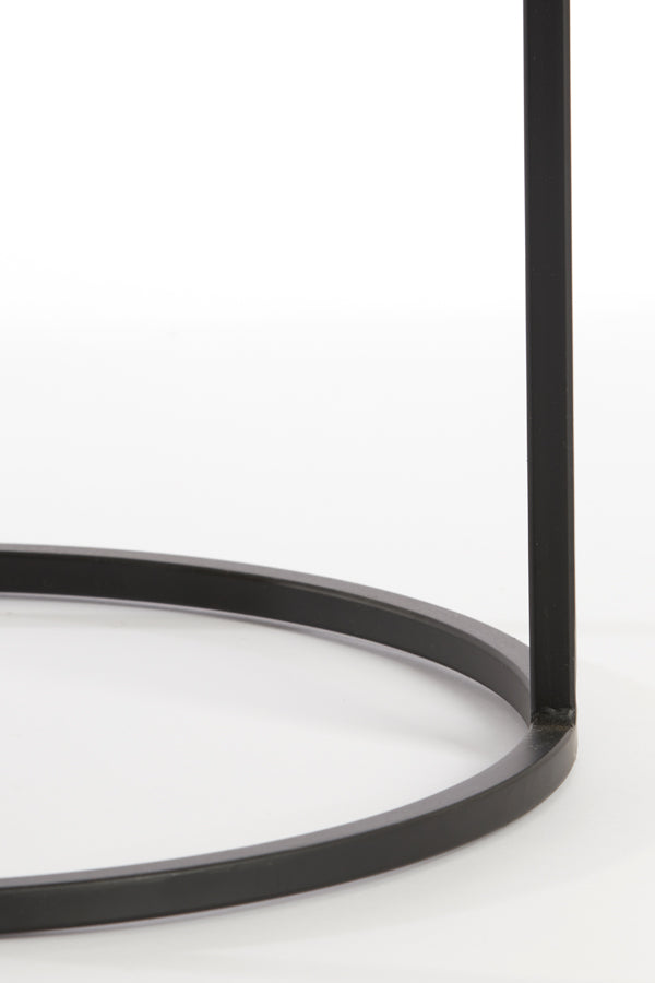 Light & Living Living Side table S/2 40x45+49x50,5 cm TALCA raw lead antique House of Isabella UK