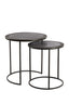 Light & Living Living Side table S/2 40x45+49x50,5 cm TALCA raw lead antique House of Isabella UK