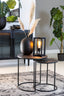 Light & Living Living Side table S/2 40x45+49x50,5 cm TALCA raw lead antique House of Isabella UK