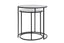 Light & Living Living Side table S/2 40x45+50x52 cm DUARTE glass black-matt blck House of Isabella UK