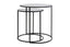 Light & Living Living Side table S/2 40x45+50x52 cm DUARTE glass black-matt blck House of Isabella UK