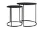 Light & Living Living Side table S/2 40x45+50x52 cm DUARTE glass black-matt blck House of Isabella UK