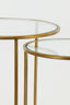 Light & Living Living Side table S/2 40x45+50x52 cm DUARTE glass-gold House of Isabella UK