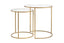 Light & Living Living Side table S/2 40x45+50x52 cm DUARTE glass-gold House of Isabella UK