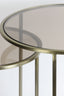 Light & Living Living Side table S/2 40x45+50x52 cm DUARTE gls brown+light gold House of Isabella UK